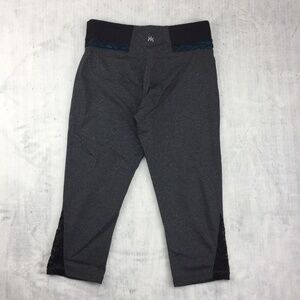 Kyodan Leggings Womens Small Activewear Athletic Capri Lace Cut Outs Workout